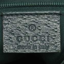 Gucci Beige/Green GG Canvas and Leather Medium Abbey Tote