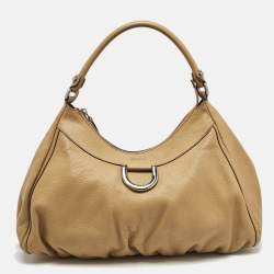 Gucci Tan Leather Abbey D-Ring Shoulder Bag