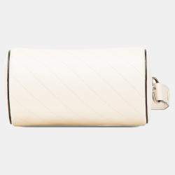 Gucci White Mini Leather Blondie Shoulder Bag