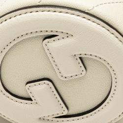 Gucci White Mini Leather Blondie Shoulder Bag