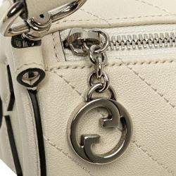 Gucci White Mini Leather Blondie Shoulder Bag