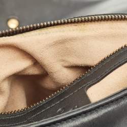 Gucci Black Matelasse Leather Medium GG Marmont Shoulder Bag