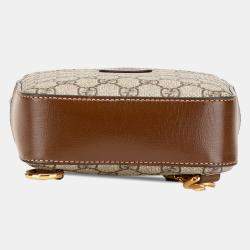 Gucci Brown GG Supreme Interlocking G Sling Bag