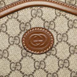 Gucci Brown GG Supreme Interlocking G Sling Bag