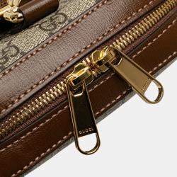 Gucci Brown GG Supreme Interlocking G Sling Bag