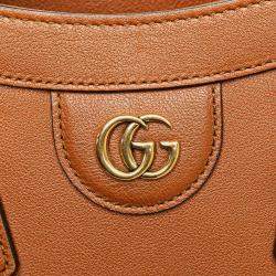 Gucci Brown Leather Small Bamboo Diana Satchel