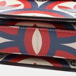 Gucci Red White Adidas Horsebit 1955 Leather Shoulder Bag