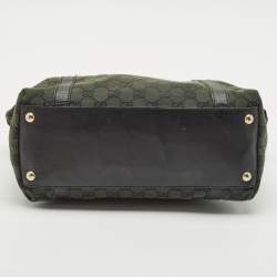 Gucci Green GG Canvas Abbey D-Ring Tote