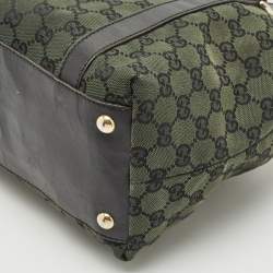 Gucci Green GG Canvas Abbey D-Ring Tote