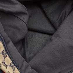 Gucci Blue/Beige GG Canvas Vertical Shopper Tote