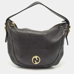Gucci Black Leather 1973 Hobo