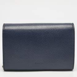Pre Owned Gucci Navy Blue Leather Mini Dionysus Wallet On Chain