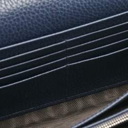 Pre Owned Gucci Navy Blue Leather Mini Dionysus Wallet On Chain