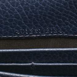 Pre Owned Gucci Navy Blue Leather Mini Dionysus Wallet On Chain