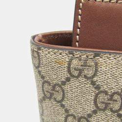 Gucci Beige Brown GG Supreme Tote Bag