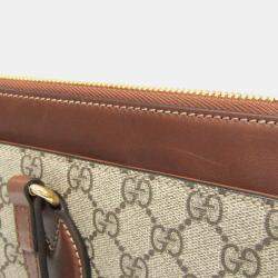 Gucci Beige Brown GG Supreme Tote Bag