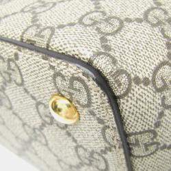 Gucci Beige Brown GG Supreme Tote Bag