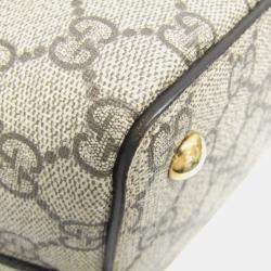 Gucci Beige Brown GG Supreme Tote Bag