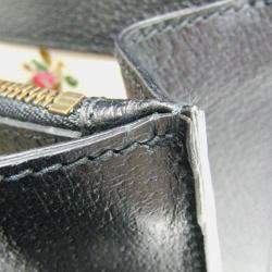 Gucci Black Leather Dionysus Flower Shoulder Bag