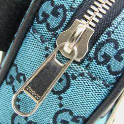 Gucci Blue Dark Navy GG Canvas Leather Waist Bag