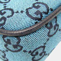 Gucci Blue Dark Navy GG Canvas Leather Waist Bag