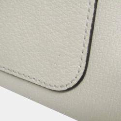 Gucci White Leather Sherry Line Totem Butterfly Shoulder Bag