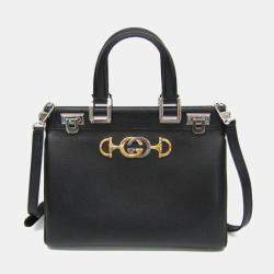 Gucci Black Leather Zumi Shoulder Bag
