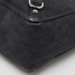 Gucci Black GG Canvas and Leather Abbey D-Ring Shopper Tote