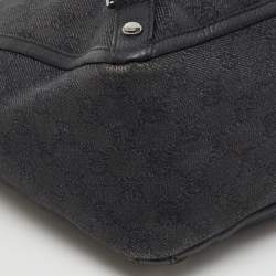 Gucci Black GG Canvas and Leather Abbey D-Ring Shopper Tote