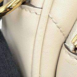Gucci Ivory Leather Interlocking G Heart Shoulder Bag
