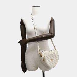 Gucci Ivory Leather Interlocking G Heart Shoulder Bag