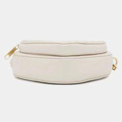 Gucci Ivory Leather Interlocking G Heart Shoulder Bag
