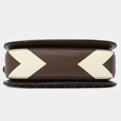 Gucci Brown Multicolor PVC Leather GG Supreme Bamboo Top Handle Bag 