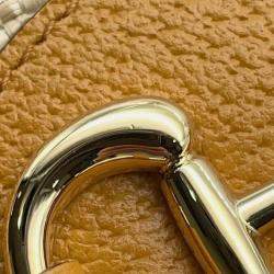 Gucci Beige Yellow Raffia Leather Horsebit Shoulder Bag