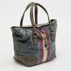 Gucci Multicolor Velvet and Leather Horsebit Treasure Small Boston Bag