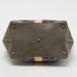 Gucci Multicolor Velvet and Leather Horsebit Treasure Small Boston Bag
