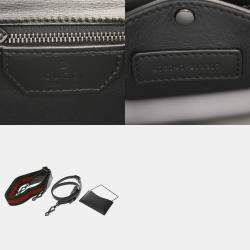 Gucci Black Leather Bamboo 1947 Handbag