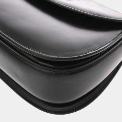 Gucci Black Leather Bamboo 1947 Handbag