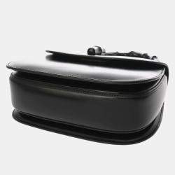 Gucci Black Leather Bamboo 1947 Handbag
