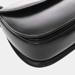 Gucci Black Leather Bamboo 1947 Handbag
