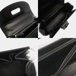 Gucci Black Leather Bamboo 1947 Handbag