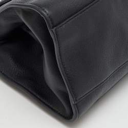 Gucci Black Leather Medium Web Butterfly Embellished Medium Linea Totem Tote