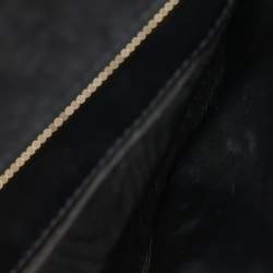 Pre Owned Gucci Black Microguccissima Patent Leather Medium Broadway Clutch