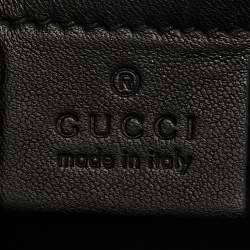 Pre Owned Gucci Black Microguccissima Patent Leather Medium Broadway Clutch