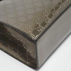 Gucci Metallic Guccissima Patent Leather Large Emily Chain Shoulder Bag