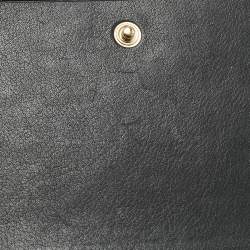 Gucci Black Microguccissima Leather Flap Crossbody Bag