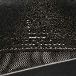 Gucci Black Microguccissima Leather Flap Crossbody Bag