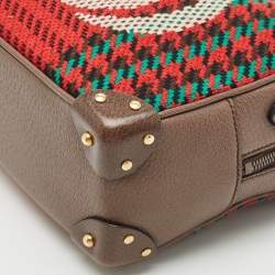 Gucci Multicolor Leather and Tweed Trunk Case Bag