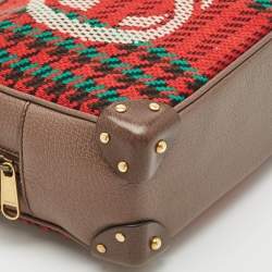 Gucci Multicolor Leather and Tweed Trunk Case Bag