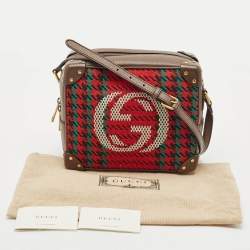 Gucci Multicolor Leather and Tweed Trunk Case Bag